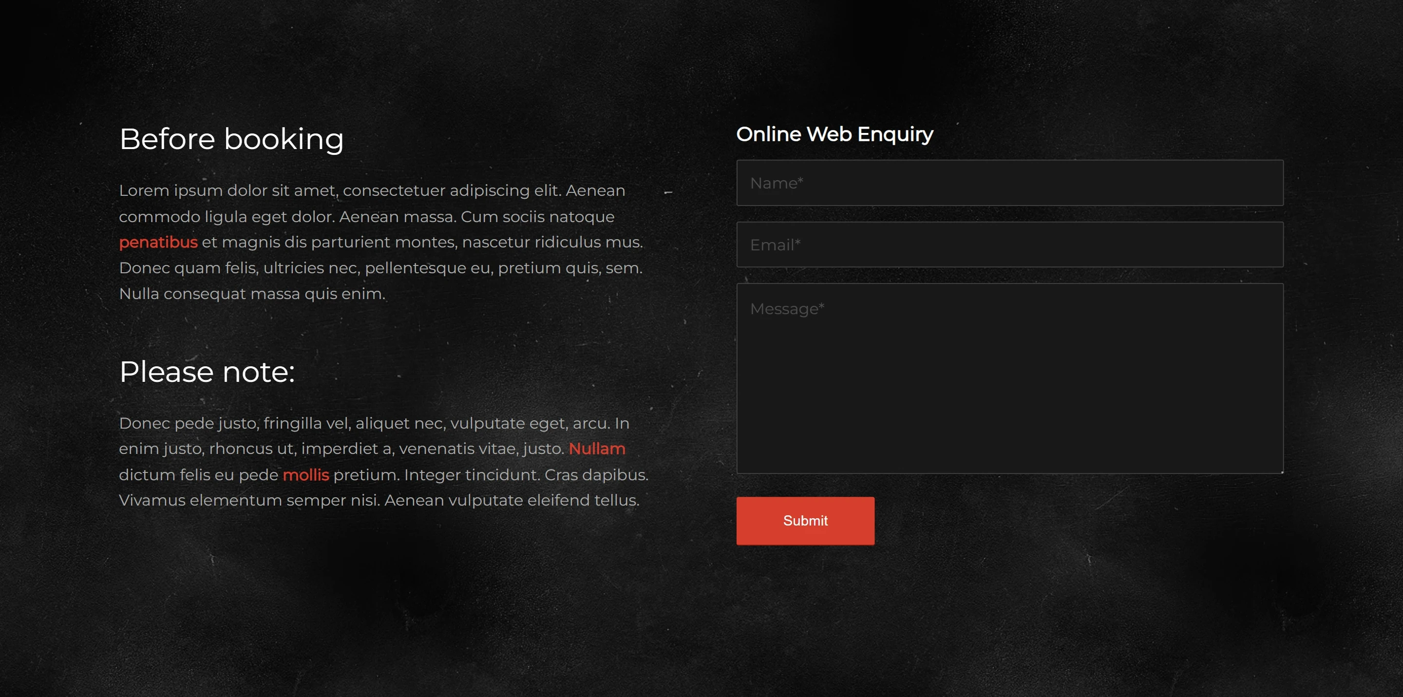 Original DesignaCars contact page before the redesign